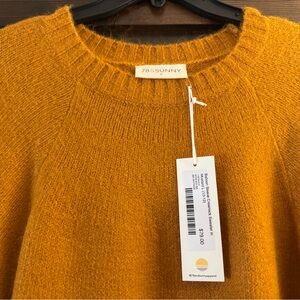 78 & Sunny Women's Mustard Crew Neck Sweater
